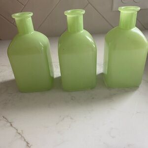 New Green Glass Decorative Bottles